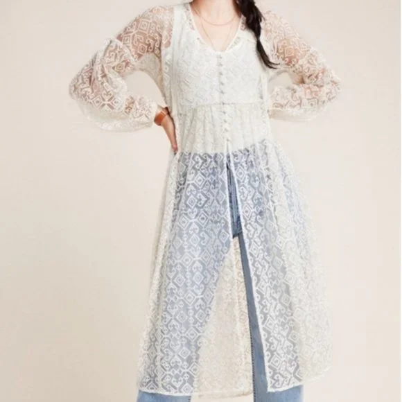 Anthropologie | Dresses | Nwt Anthropologie Maeve Beautiful Ivory Lace Dress  Xs | Poshmark